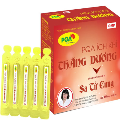 Ích Khí Thăng Dương PQA Giúp Điều Bổ Tì Vị, Hỗ Trợ Giảm Các Triệu Chứng Sa Tử Cung, Trĩ Hộp 10 Ống