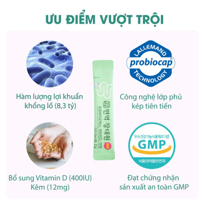 Men vi sinh miễn dịch Jang Daewon dành cho trẻ biếng ăn, kém hấp thu Combo 2 hộp