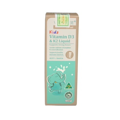 Thực phẩm bảo vệ sức khoẻ Kids Vitamin D3 & K2 Liquid - Bổ sung D3 – K2 Cho Bé 20ml