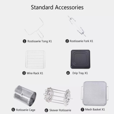 Nồi chiên không dầu điện tử dung tích lớn 12 Lít Biolomix MA510T-Hàng chính hãng 