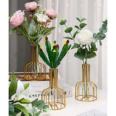 Lọ hoa trang trí decor bàn ăn, đàn piano, nhà bếp, phòng khách (ko kèm hoa) - Hàng chính hãng