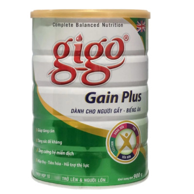 Sữa Bột Gigo Gain Plus 900g – Bổ Sung Vitamin & Khoáng Chất, Giúp Ăn Ngon Miệng, Tiêu Hóa Tốt