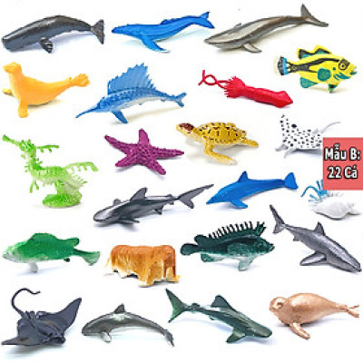 Bộ 24 món đồ chơi chủ đề động vật biển vui nhộn dành cho bé