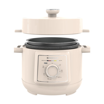 Nồi áp suất điện đa năng 2.5L Sunhouse SHD1520 - Lòng nồi dày 1.8mm - Đa chức năng nấu - Xả áp bằng nút ấn - Hàng chính hãng