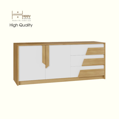 [Happy Home Furniture] PONIX, Kệ TV 3 ngăn kéo, 140cm x 40cm x 58cm ( DxRxC), KTV_027