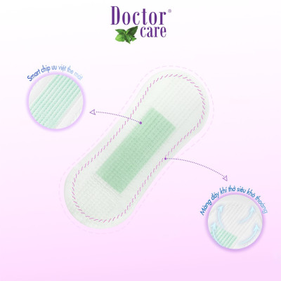 Combo 6 Băng vệ sinh hàng ngày thảo dược Doctor Care 16 cm siêu khô thoáng cả ngày dài