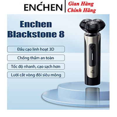 Máy Cạo Râu Enchen BlackStone8 Đầu cạo linh hoạt 3D Tốc độ nhanh, cạo sạch hơn - Hàng chính hãng