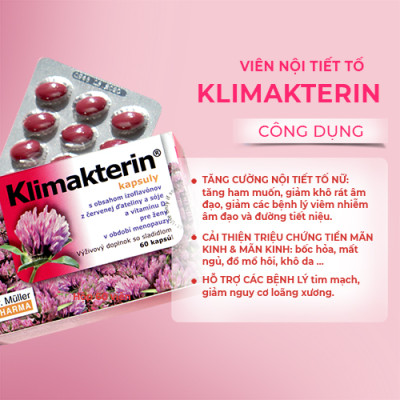 Viên Nội Tiết Tố Nữ Klimakterin - Estrogen Thảo Dược - Cân Bằng Nội Tiết Tố Nữ - Chậm Quá Trình Lão Hóa, Mãn Kinh - Dr. Muller Từ Cộng Hòa Séc