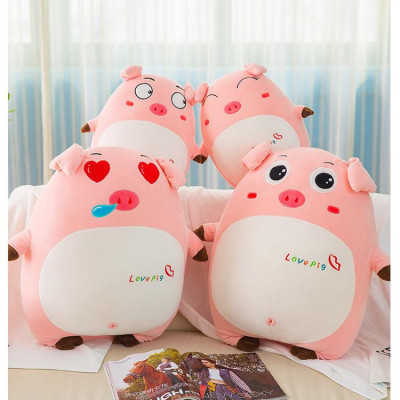 Gấu Bông Heo Hồng Love Pig, Lợn Love Pig Siêu Ngố Đáng Yêu (30cm---->45cm) Gối Ôm Heo Love Pig Siêu Mềm Mịn, Êm Ái Hàng Cao Cấp