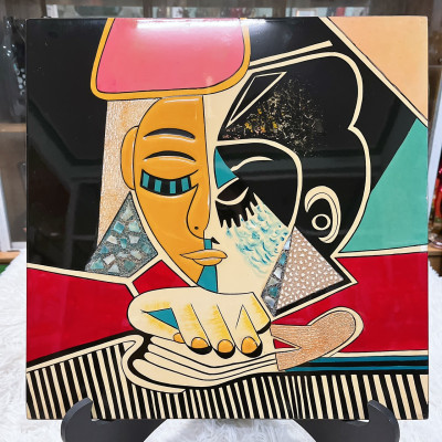 Tranh Sơn Mài - Họa Tiết PICASSO | Size 40x40 cm | Kèm Khung Sơn Mài Cao Cấp