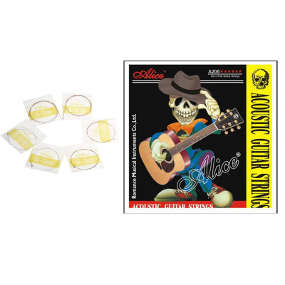 Combo 2 bộ dây đàn guitar acoustic Alice A206(SOL.G)