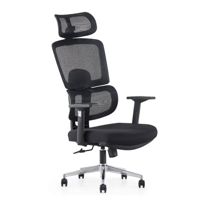 Ghế làm việc chống đau lưng màu đen CM4553-M Nội thất Capta Ghế văn phòng lưng lưới nhập khẩu hiện đại lưng ghế ngả đa chiều tay nhựa chữ T chân thép mạ chrome office chair