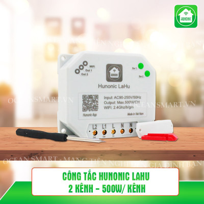 Công Tắc Wifi Lahu, Công Tắc Thông Minh Hẹn Giờ Không Cần Internet RTC HUNONIC, Công Suất Lên Đến 4000W - LAHU