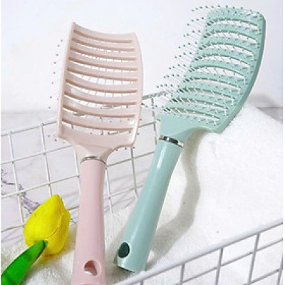 Lược gỡ rối, tạo kiểu chải tóc làm phồng tóc hình bán nguyệt, lược chải tóc gỡ rối tạo kiểu