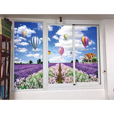 Tranh dán tường khinh khí cầu PC47