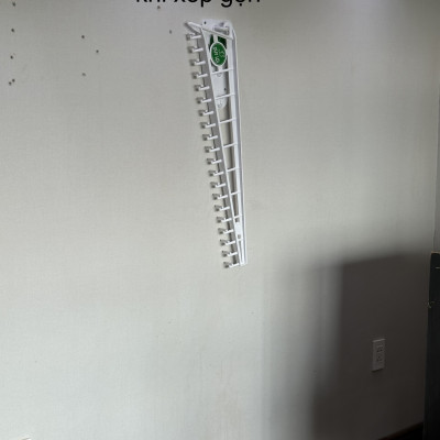 GIÁ PHƠI ĐỒ XẾP GẮN TƯỜNG - QUÀ TẶNG 20 MÓC ÁO