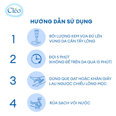 Kem Tẩy Lông Chiết Xuất Bơ Cleo Dành Cho Da Nhạy Cảm 25g, an toàn, không đau và đạt hiệu quả nhanh chóng