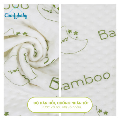 Tấm lót chống thấm thay tã cho bé 4 lớp 100% Sợi Tre Bamboo / Organic cotton (Cotton hữu cơ) thoáng khí, chống thấm nước Comfybaby