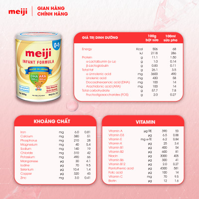 Combo 1 Hộp Thực Phẩm Bổ Sung Meiji Mama Milk (350g) Và 1 Hộp Sản Phẩm Dinh Dưỡng Công Thức Meiji Infant Formula (800g)