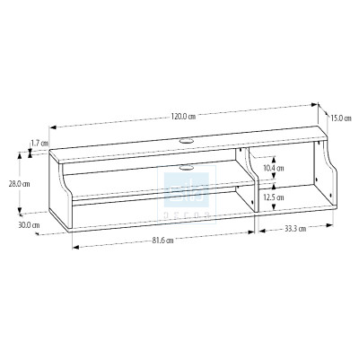 Kệ Gỗ Trang Trí Tivi Treo Tường 3 Tầng Với Thiết Kế Nhỏ Gọn, Đa Năng SIB Decor TV79