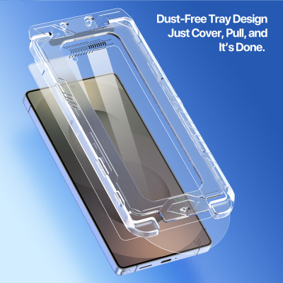 Miếng Dán Cường Lực Trong Suốt Khung Tự Dán Dux Ducis cho Samsung Galaxy S25 Ultra/ S25 Edge, Roga Series Không Viền Đen_ Hàng Chính Hãng