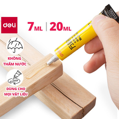 Keo Dán Giày, Gỗ, Nhựa, Sứ Siêu Dính Chống Thấm Đa Năng Deli - 7Ml / 20Ml - 7140 / 7149 