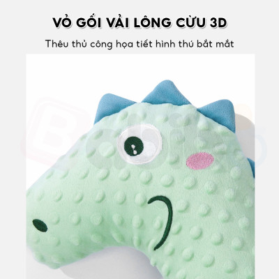 Gối ôm cho bé sơ sinh 0-3T EMA, gấu bông cho trẻ ôm ngủ, thú bông đồ chơi cho bé