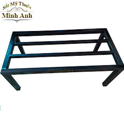 Kệ kê chậu cây Dài 80 -90 cm. Rộng 20-25-30cm. Cao 10-15-20-25-30cm. Hộp thép 16 x16mm. 2 nan phụ ( Hàng Chính Hãng )