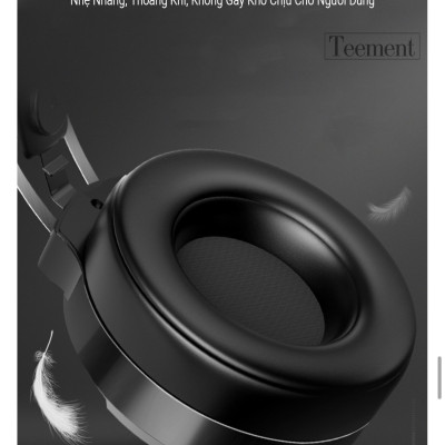 Tai Nghe Chụp Tai Máy Tính Teement TM01 Gaming MC Q9 Có Đèn Led Đổi Màu, Mic Đàm Thoại, Headphone Chơi Game Trên Laptop, Pc - Hàng Chính Hãng