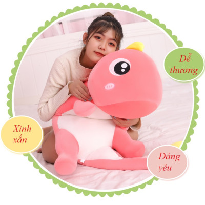 Gấu bông khủng long đuôi tim hàng cao cấp vải nhung co giãn 4 chiều
