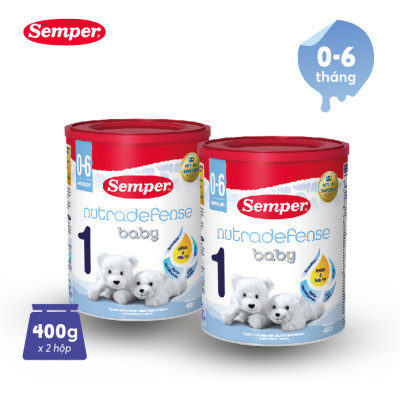 Combo 2 Sữa bột công thức Semper Nutradefense Baby 1 400g/hộp