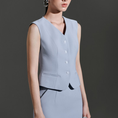 Set blazer kết hợp cùng áo gile & chân váy xuông chữ A XAVIA thiết kế cao cấp WHITE CHIC
