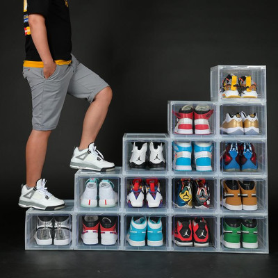 Combo 5 Hộp Đựng GIày Cửa Mở Nam CHâm Hộp Nhựa Cứng, Tháo Lắp Dễ Dàng - Hộp Màu Trắng