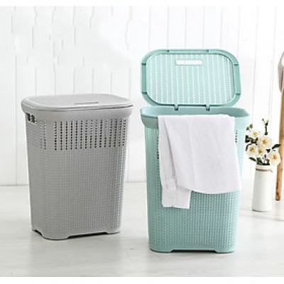 GIỎ ĐỰNG QUẦN ÁO ĐA NĂNG – SỌT ĐAN CÓ NẮP KIỂU HÀN QUỐC ✨ GỌN NHÀ – SẠCH SẼ – THẨM MỸ – CHỌN MÀU TUỲ THÍCH ✨