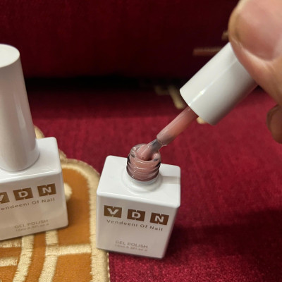 Sơn Gel Màu Thạch Hồng Cam VENDEENI V6-S04 Cao Cấp Chai 15ml Làm Nail Hàn Quốc Tone Hồng Nhạt Nhẹ, Gel đậm Đặc Mướt, Dễ Kéo Không Bị Gợn, Nắp Tròn