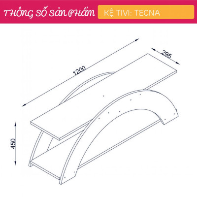 Kệ tivi gia đình thiết kế đơn giản sang trọng SMLIFE Tecna