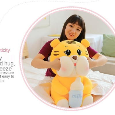 Gấu bông hổ ôm bình sữa siêu dễ thương – Quà tặng thú nhồi bông cọp má phệ bú bình – Size từ 50 cm đến 80 cm – Gối ôm hổ milk cho bé ngủ ngon