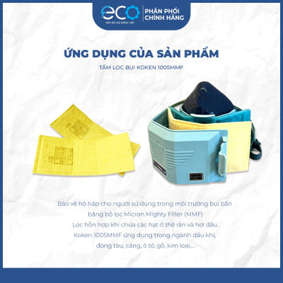 Mặt nạ phòng bụi mịn Koken 1005rr Nhật Bản chống bụi công nghiệp hơi hóa chất bảo vệ hô hấp