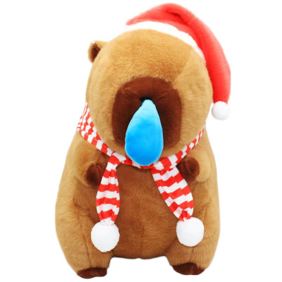Thú Bông Capybara Noel Chảy Mũi 25 cm - ZooZoo 25210