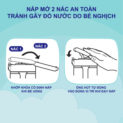 Bình ống hút Richell AXSTARS chất liệu tritan có bọc đế bình | Baby