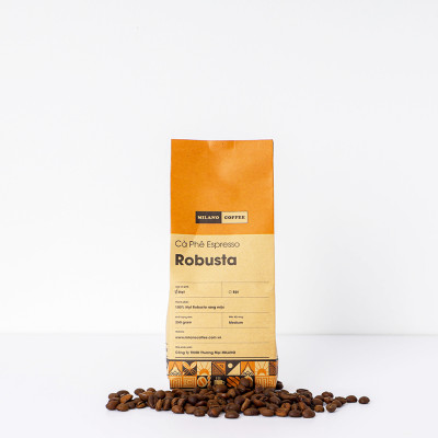 Cà phê 100% ROBUSTA rang mộc nguyên chất MILANO COFFEE - 1kg