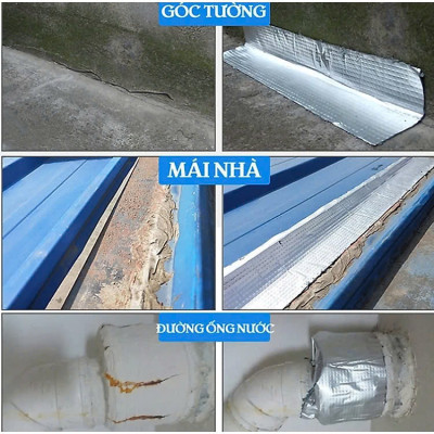 COMBO 2 CUỘN Băng Keo Chống Thấm, Chống Dột Dán Siêu Dính Trên Mọi Bề Mặt, Dán Mái Tôn, Dán Tường, Dán Ống Nước 5m x 5cm