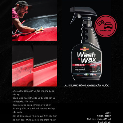 Dung Dịch Lau Xe Và Phủ Bóng Ngoại Thất Không Cần Nước SUPERONE Waterless Wash And Wax - Exterior SOUTHWALL A201
