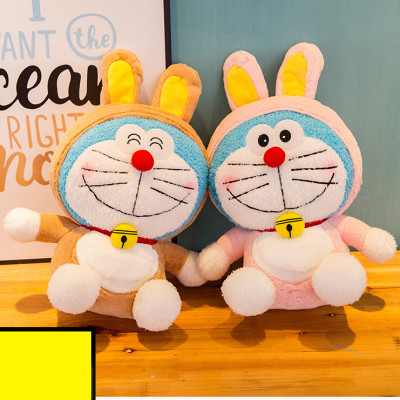 Gấu bông Doremon (Doraemon) cosplay thỏ nâu siêu cute (30cm--->50cm) vải lông mềm mại, êm ái hàng xịn chất lượng cao, an toàn cho trẻ