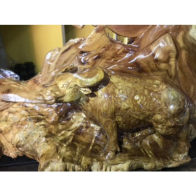 Tượng Gỗ Mỹ Nghệ Chạm Con Trâu Gỗ Đứng Chầu Nguyệt Vip đẹp size dài 55cm Cao 32cm Sâu 25cm Anh Chị Trưng Phòng Khách ở Nhà Công Ty Quà Tặng ý nghĩa ạ