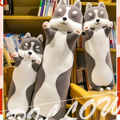 Thú nhồi bông chó husky dáng đứng dơ tay mặt ngáo nhiều biểu cảm - Size từ 75cm đến 1m5 - Quà tặng gấu bông husky biểu cảm ngẫu nhiên cute.