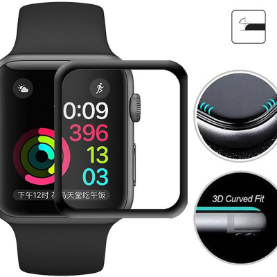 Miếng Dán Cường Lực GLASS PRO+ Cho Apple iWatch / Apple Watch 38 mm / 40 mm / 42 mm / 44 mm Full keo - Hàng Chính Hãng