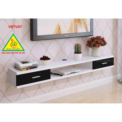 Kệ ti vi treo tường 2 ngăn kéo VKTV07 - Nội thất lắp ráp