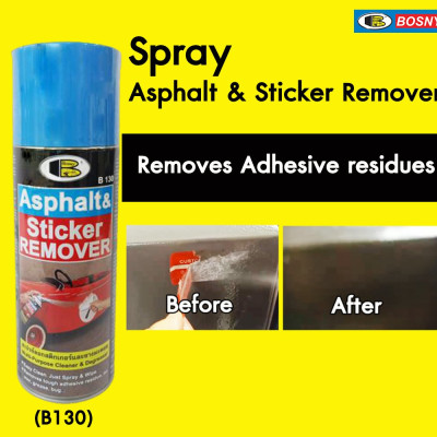 Dung dịch tẩy keo, nhựa đường, băng dính, tẩy decal... Asphalt & Sticker Remover - Bosny B130 - 200 cc - nhập khẩu Thái Lan (tặng kèm khăn lau và khẩu trang bằng vải không dệt)