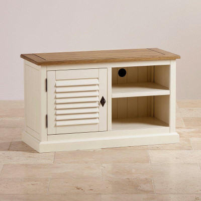 Tủ TV 1 Cánh Shutter Gỗ Sồi Ibie LV1SHUO - Trắng (100 x 42 cm)